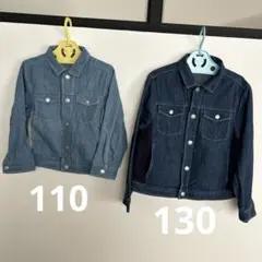 お揃い　コムサイズム　110センチ　デニムジャケット　アウター 130センチ