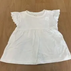 ビケット 白 フリルカットソー 95cm