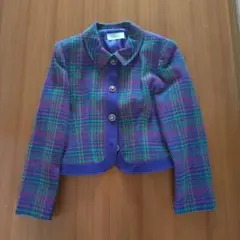 チェックの上着