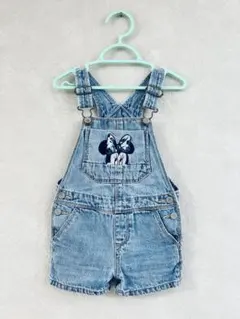 GAP ミニーマウスの刺繍 デニムオーバーオール サイズ90~95