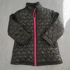 ニッセン　ブラック　ハートキルティング　ジャンパー　120センチ