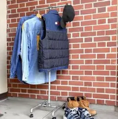 新品 ハンガーラック 折り畳み インダストリアル 男前 インテリア 小物