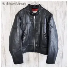 ジーユー×ビューティフルピープル シングルライダースブルゾン カジュアル 黒 M