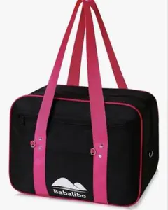 Babalibo ショルダーバッグ ブラック/ピンク 40cm