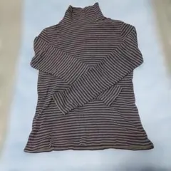 UNIQLO タートルネック 長袖 カットソー ボーダー XL