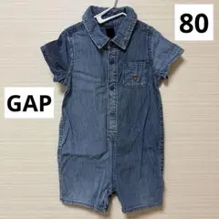 baby gap 半袖ロンパース　デニムロンパース　80cm 男の子