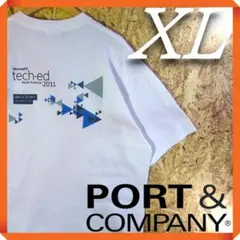 古着 アメリカ 白プリントTシャツ オーバーサイズ XL バックプリント