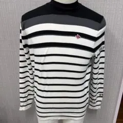 PEARLY GATES ストライプハイネックセーター