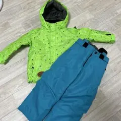 子ども用スキーウェアセット（緑・水色）