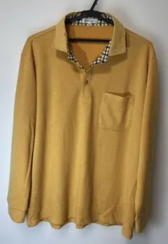 element of SIMPLE LIFE イエロー 裏起毛ポロシャツ 2L