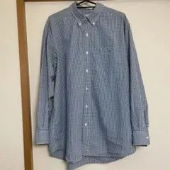 2万円で購入 LACOSTE ネイビー ホワイト チェック シャツ