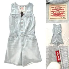 2832 未使用Levi's ショート丈 デニムロンパース XS オールインワンのサムネイル