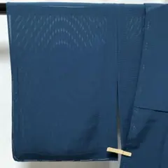b891 正絹 夏用 絽 色無地 一つ紋 青系 未使用しつけ付極美品 着物