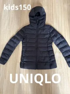 フード付きダウンコート（黒・茶色）