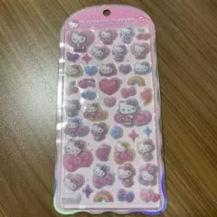 ハローキティ　ヒョウ柄　コットンパフィーシール　HELLO KITTY　サンリオ