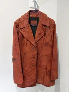 ７０sビンテージlee imports オレンジレザージャケット