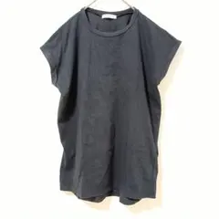 ザショップティーケー 半袖 カットソー 黒　シンプル　F　ロールアップ袖のサムネイル