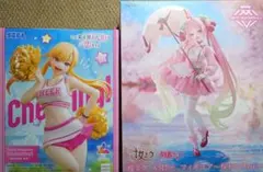 桜ミク〜桜ドレス、喜多川海夢　Cheering 応援　フィギュア　2点セット