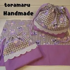 お弁当袋♡コップ袋♡ランチョンマット♡ハンドメイド♡ゴスロリくまちゃん柄