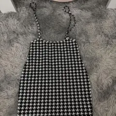 SHEIN 千鳥格子柄 ミニワンピース XSのサムネイル