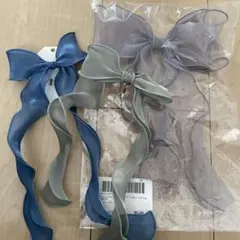 リボンヘアアクセサリー 3個セット
