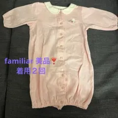 USED】familiar ピンクチェックロンパース アウター 70cm - メルカリ