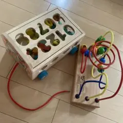 木製スクールバス型知育玩具セット