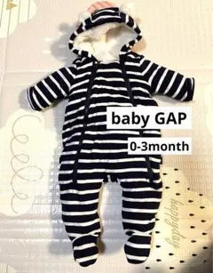 baby GAP フード付きアウター 0-3ヶ月　ジャンプスーツ　くま耳