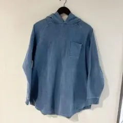 ONEITA POWER-T フードロング T セルリアンブルー