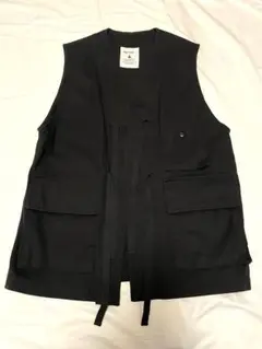 niko and... ミリタリーベスト　リボンベスト　黒　ブラック　ジレ