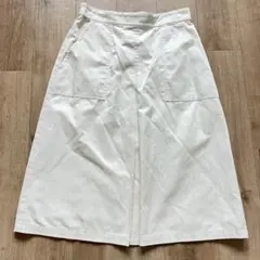 SHIPSシップス　ホワイト タイトスカート ミディ丈 36 Sのサムネイル