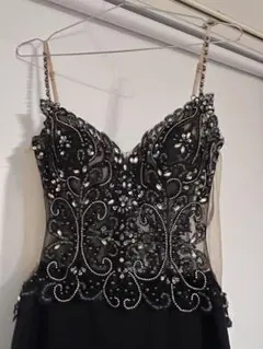 Angel R黒のビーズ装飾ナイトドレス