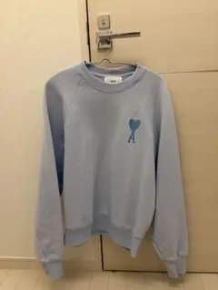 amiparis ライトブルー トレーナー ハート刺繍