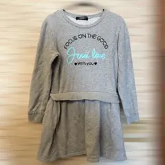 Jenni love グレー長袖ワンピース　140cm