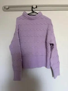 GU ジーユー　パープルニット　セーター　紫