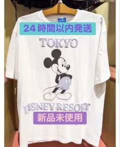【新品】ホワイト★東京ディズニーリゾート Tシャツ ユニセックスM〜Lのサムネイル