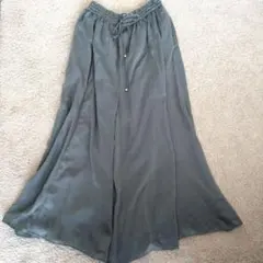 GLOBAL WORK さらさらリラックス　フレアワイドパンツ　Ｍ