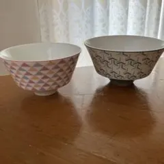 Francfranc 未使用 幾何学模様 飯碗 2個セットのサムネイル