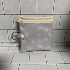 携帯ボックスティッシュケース（ファスナー）グレー