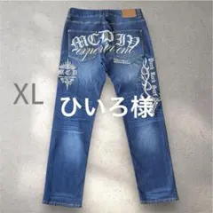 極美品✨MCD ビッグロゴ刺繍デニム　ストレッチ　大きいサイズXL