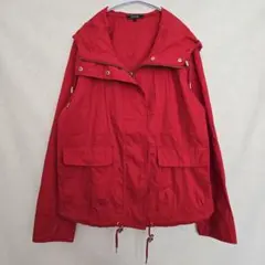 マウンテンパーカー 赤 春アウター フード付き 軽量 カジュアル L