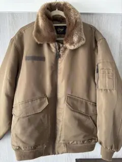 ファー付きブラウンジャンパー