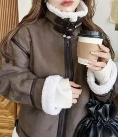 ブラウン ムートンコート