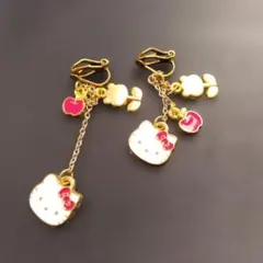 未使用★ハローキティ イヤリング ゴールドカラー