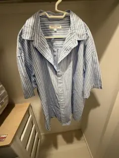 US POLO ASSN. ストライプオーバーサイズシャツ