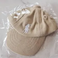 ​【新品・希少】ポロラルフローレン ミニキャップ キーホルダー チャームベージュ