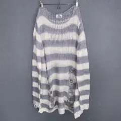 【Fサイズ】VOLCAN&APRODITE ボーダー ダメージ ニット