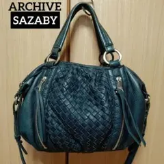 希少アーカイブ 00s SAZABY 2wayレザーメッシュバッグ 黒 Y2Kのサムネイル