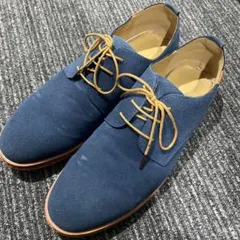 【メンズ靴】青 スエード レースアップシューズ