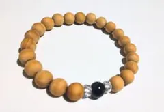 崖柏(ヤーバイ)　ブラウンルチルクォーツ　ブレスレット　ハンドメイド